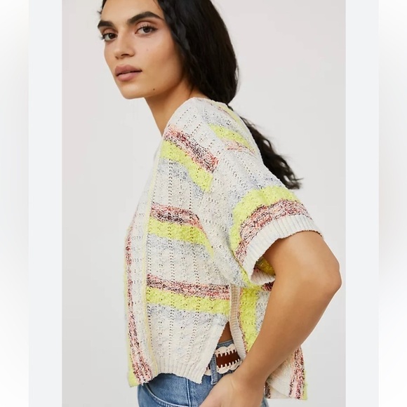 ANTHROPOLOGIE BEACH SIDE STRIPED LOOSE FIT OVERSIZED SWEATER TOP SIZE XS - Picture 9 of 9